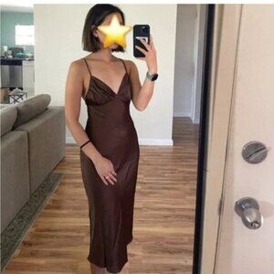 Elegant Brown Mini Dress